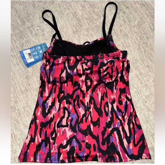 DOLFIN AQUASHAPE Push Up Tankini Top Swimsuit Bathing suit XS Colorful - Picture 6 of 8